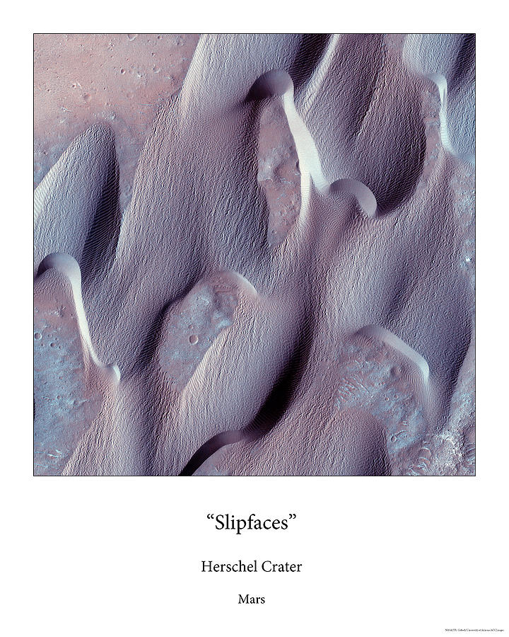 Space Photograph - Slipfaces by Adelaide Images