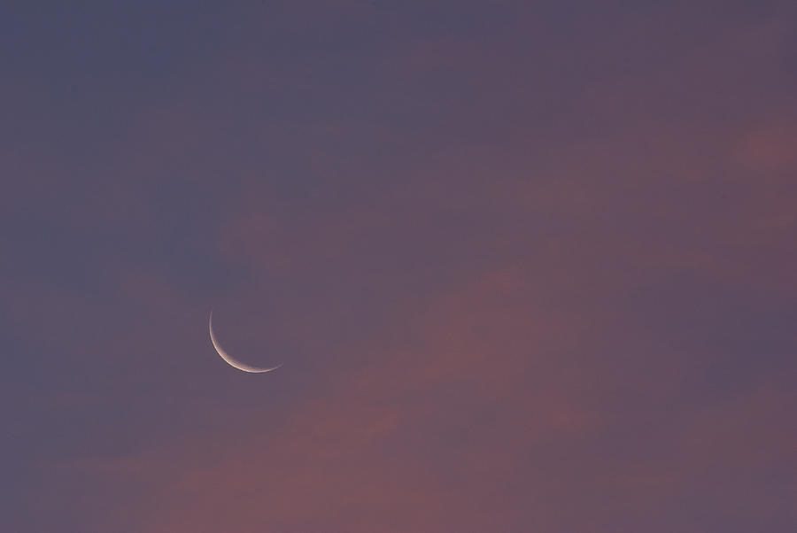 Sliver of Moon - 3355 Photograph by Jerry Owens