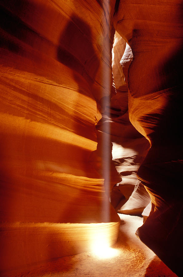 Slot canyon shaft of light Photograph by Garry Gay