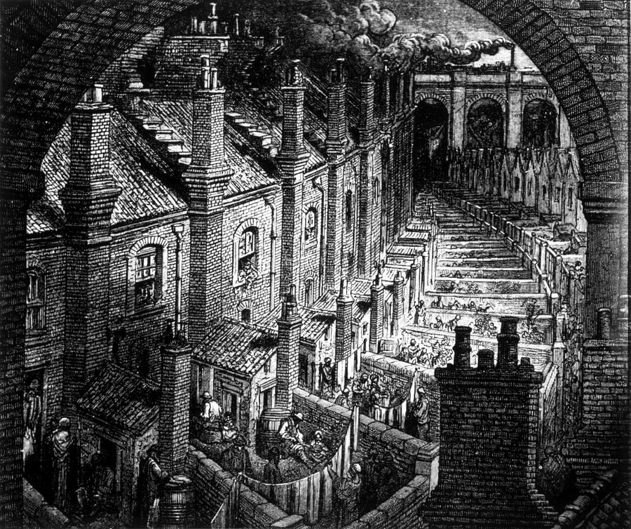 Slums Of London, Engraving By Gustave Photograph by Everett - Fine Art ...