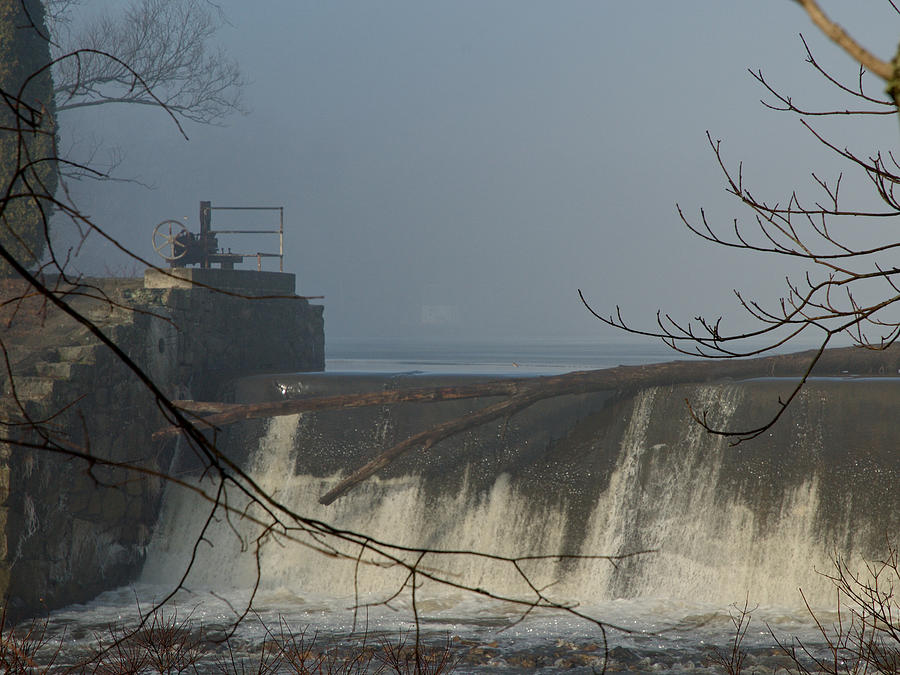 Small Dam in Fog Photograph by Barry Doherty - Fine Art America