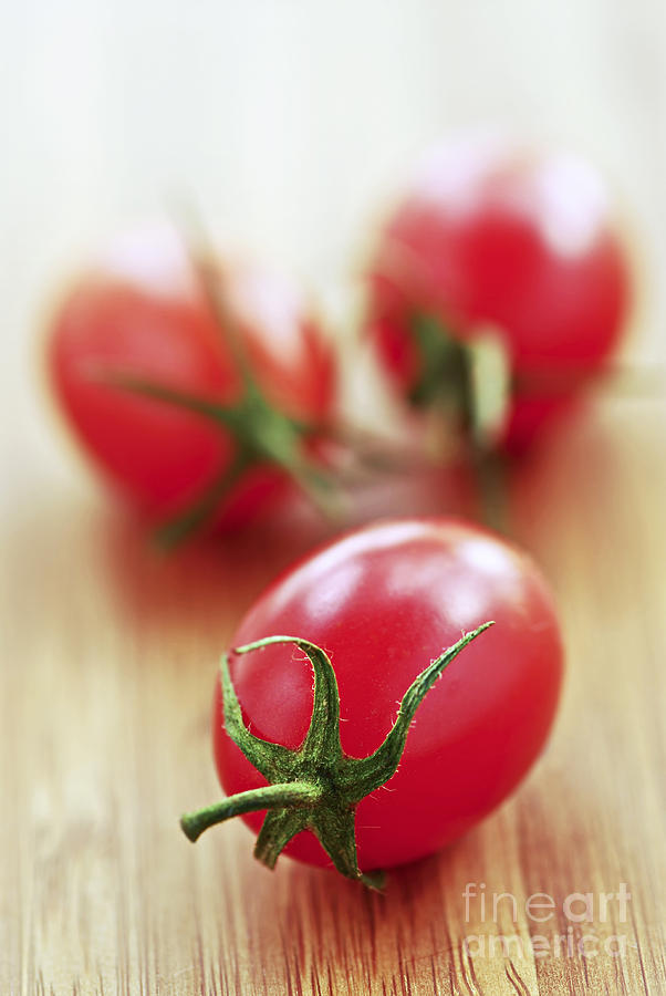 Tomato Photograph - Small tomatoes by Elena Elisseeva