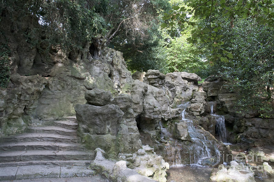 Small waterfall in city park Photograph by Fabrizio Ruggeri