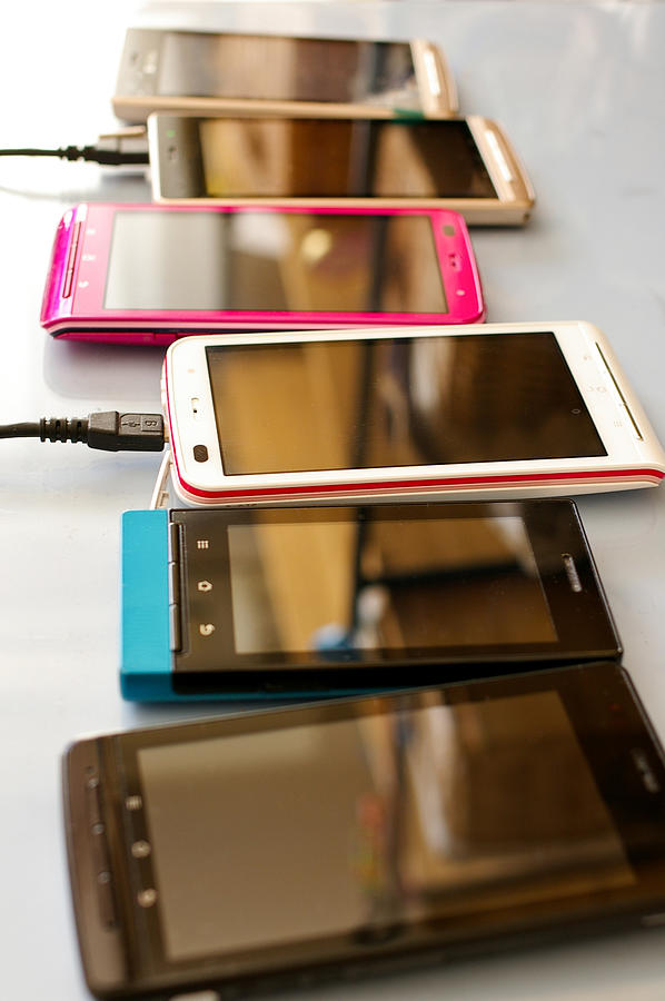 Smartphones Photograph by Akiko Aoki Smartphones Photograph by Akiko Aoki