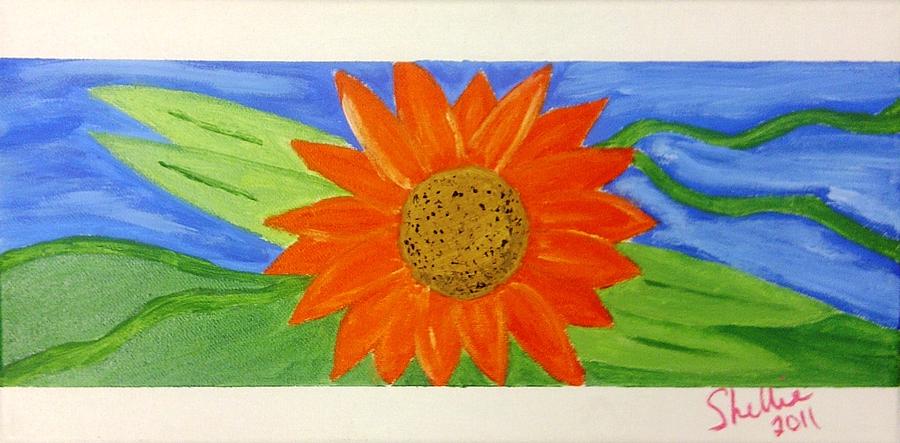 Smiling Sunflower Painting