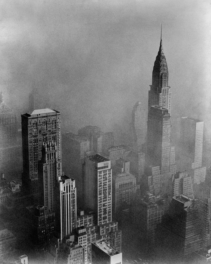 New York City Photograph - Smog Obscures View Of Chrysler Building by Everett
