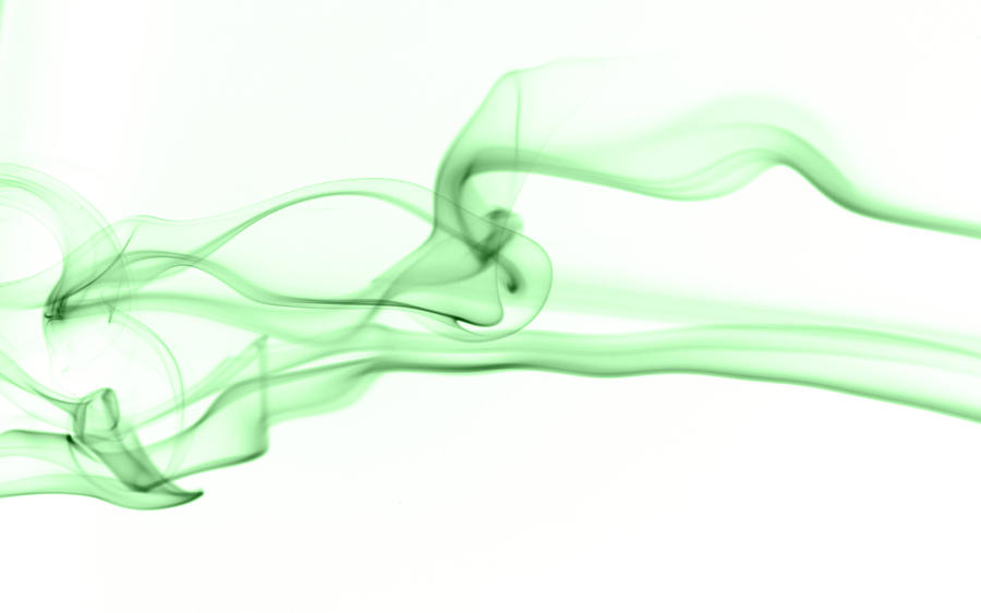 Abstract Photograph - Smoke Abstract Green by Catherine Lau