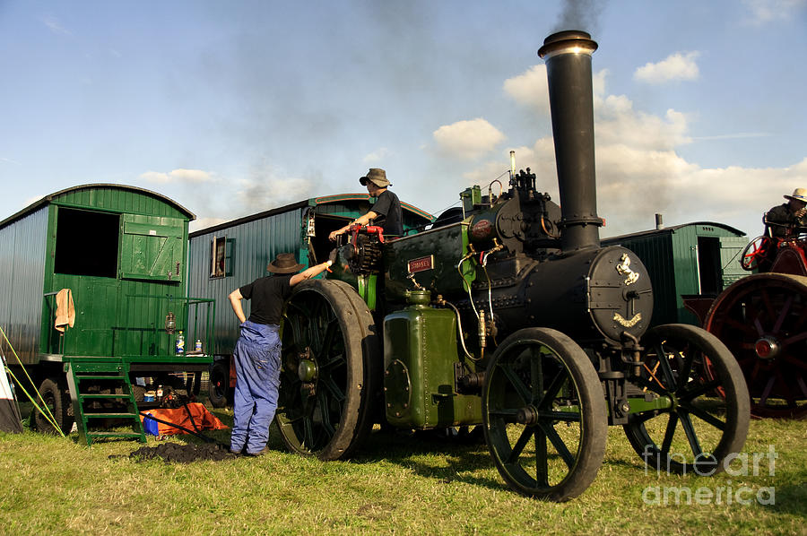 Traction Engine Photograph - Smokey and the vans  by Rob Hawkins