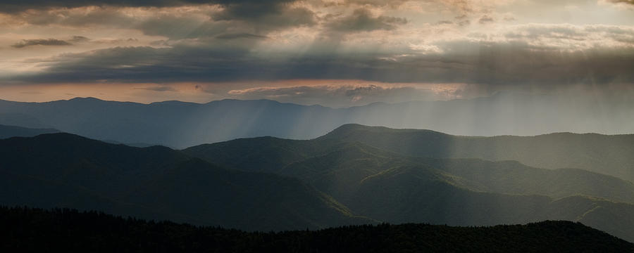 Smokey Mountain Rays Photograph by Ryan Heffron