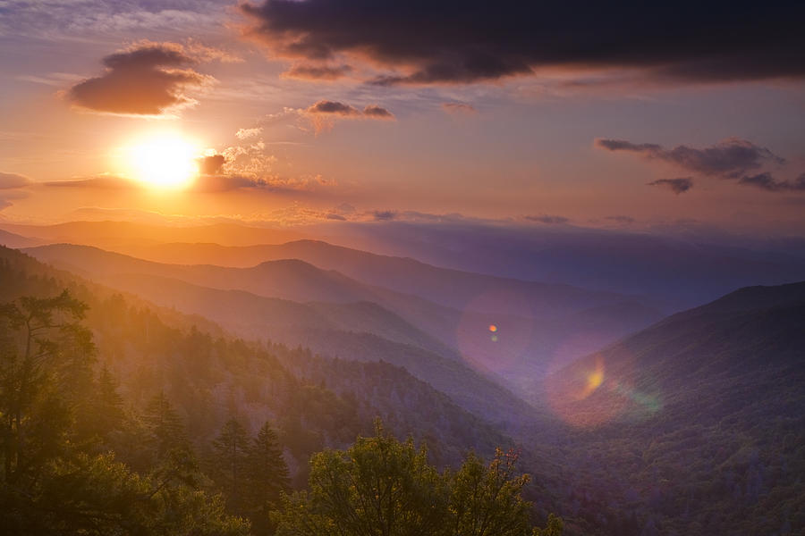 Smokey Mountain Sunrise Photograph by Ryan Heffron