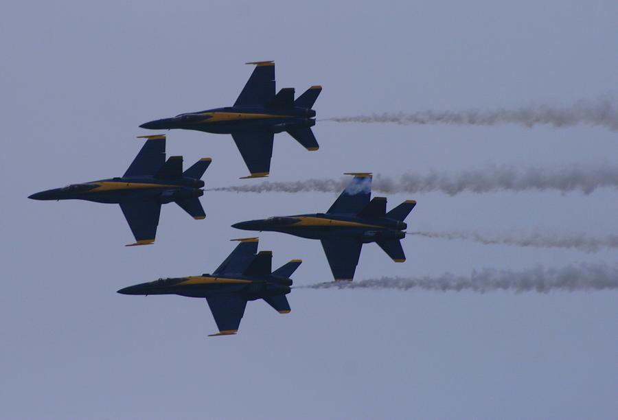Smokin Blue Angels  Photograph by Christopher J Kirby