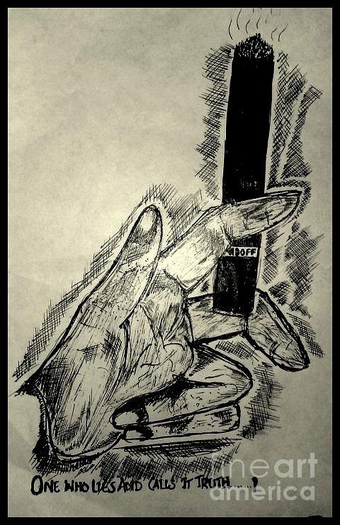 My Mind Drawing - Smokkee... by Deepak Kodapally My Mind Drawing - Smokkee... by Deepak Kodapally