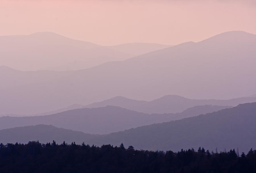 Smoky Mountain Sunset Photograph by Angie Schutt