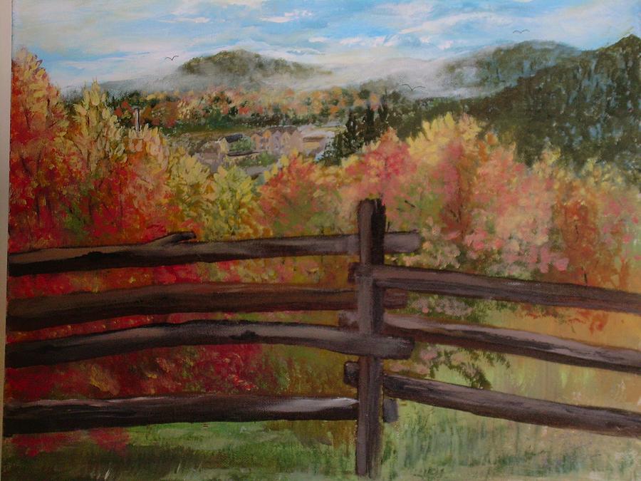 Smoky Mountains Overlook Painting by Marty Hermes Fine Art America