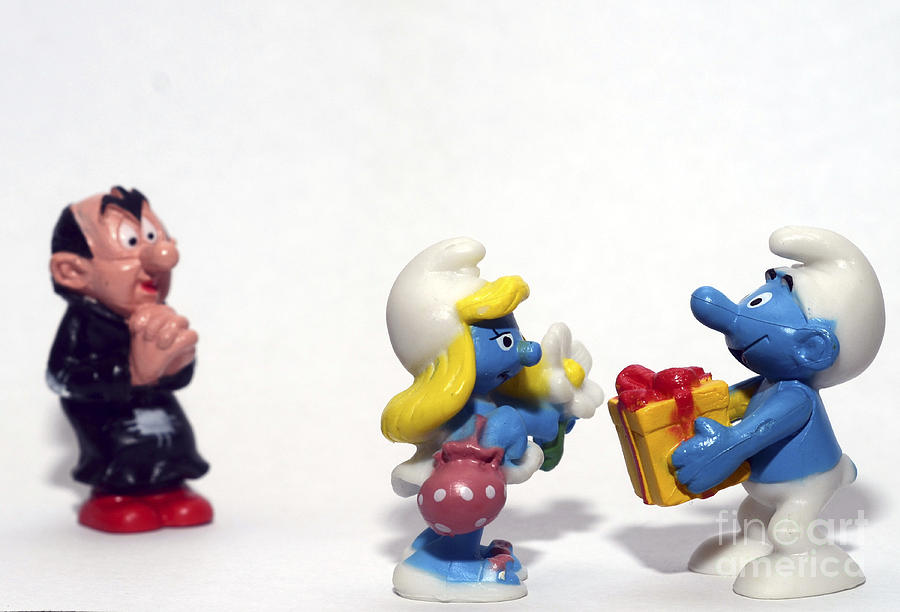 Toy Photograph - Smurf figurines by Amir Paz