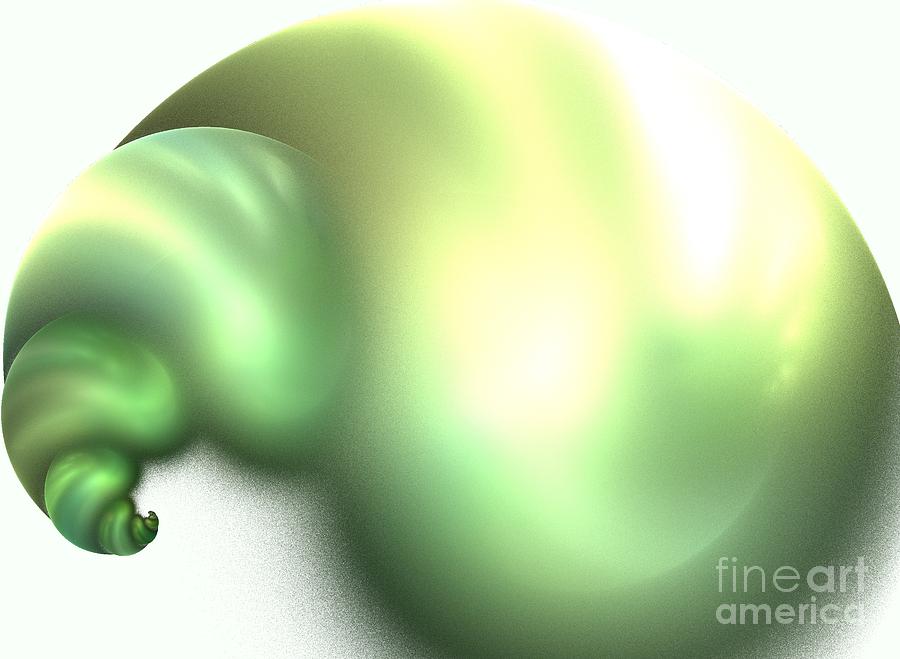 Abstract Digital Art - Snail by Kim Sy Ok