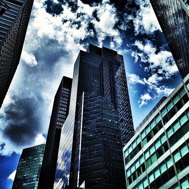 New York City Photograph - #snapseed #sky #bluesky #building by Roman Kruglov