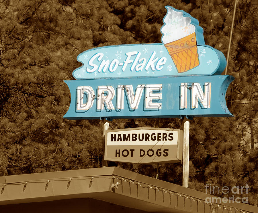 Sno-Flake Drive In Lake Tahoe Photograph by Jim And Emily Bush