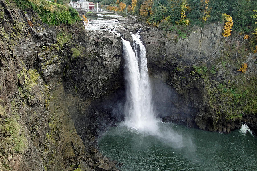 Snoqualmie Falls in Autumn Photograph by Robert Meyers-Lussier
