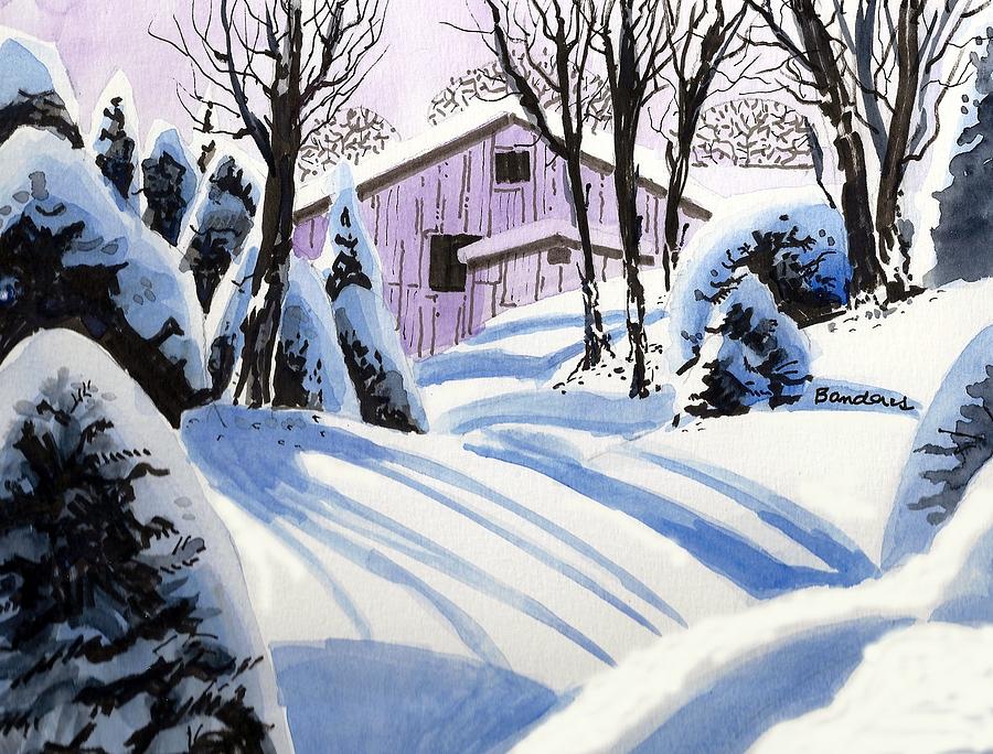 Snow And Shadows Painting by Terry Banderas