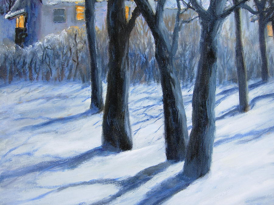 Snow Blues Painting by Holly Stone