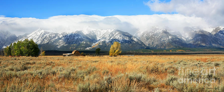 Snow Clouds Over The Tetons Photograph by Clare VanderVeen