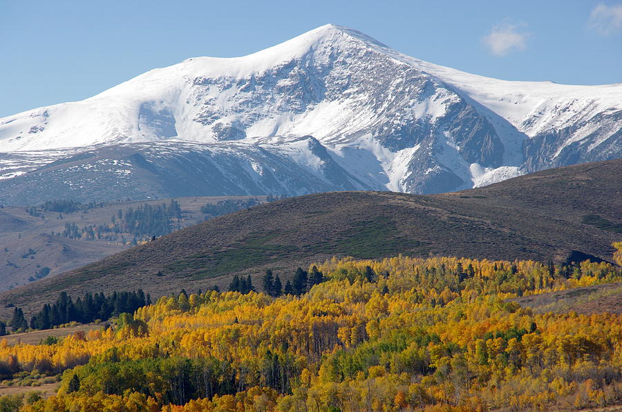 Snow Covered Mountain Photograph by Jeff Lowe