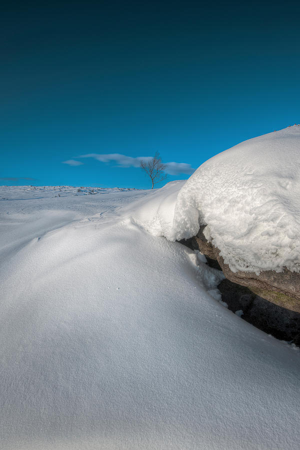 Snow Drift on Stanage Edge Photograph by Andy Astbury