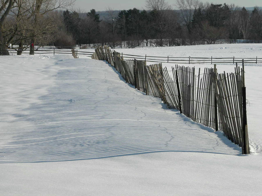 Snow Fence 0025 Photograph by Guy Whiteley