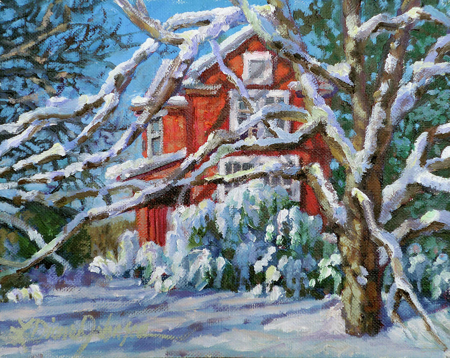 Snow Glow Painting by L Diane Johnson