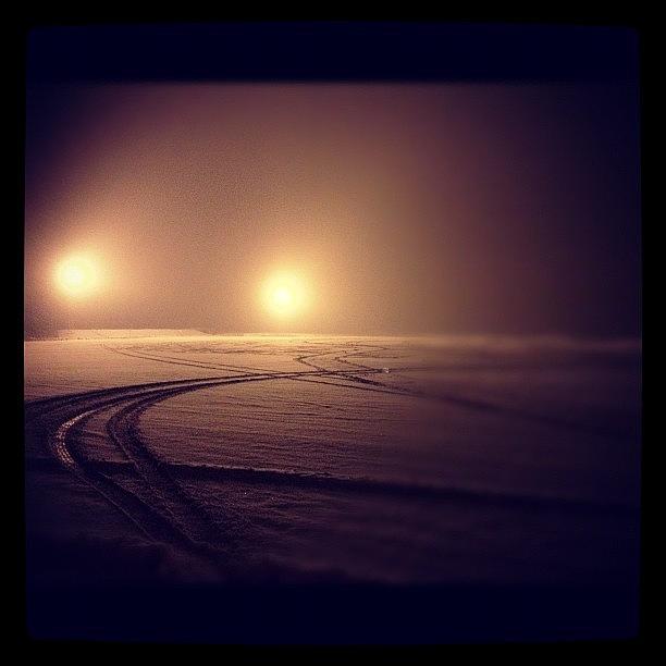 Snow Photograph - #snow #night by Guy Oren