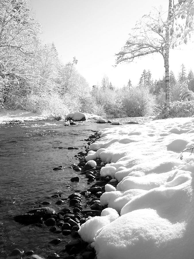 Snow on the River Photograph by Peter Mooyman