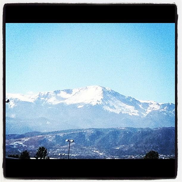 Winter Photograph - Snow on top of Pikes Peak by Elyse Lagana