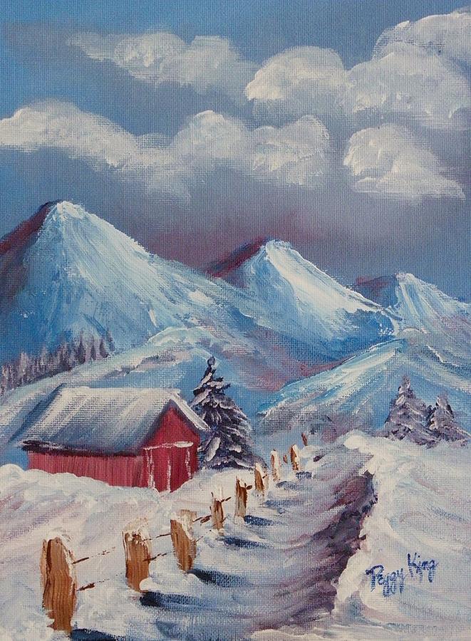 Snow Path Painting by Peggy King