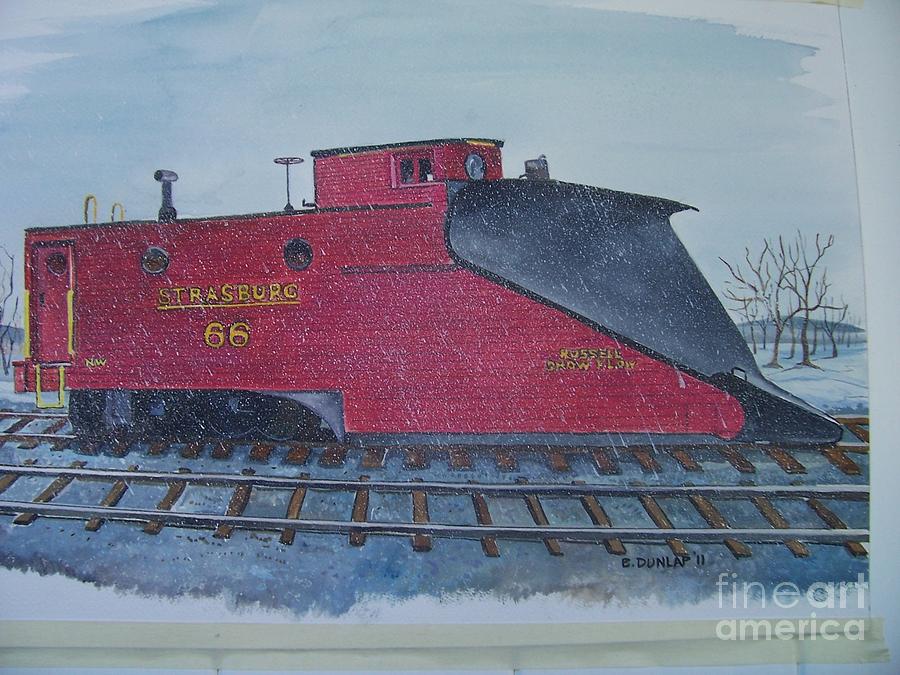 Snow Plow Painting by Bart Dunlap