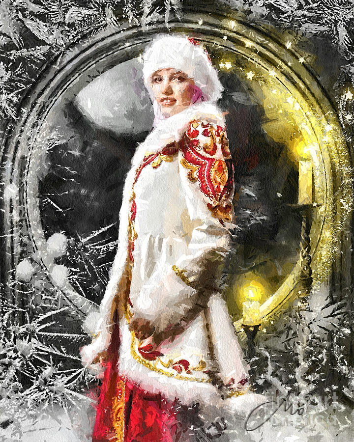 Winter Painting - Snow Queen by Mo T