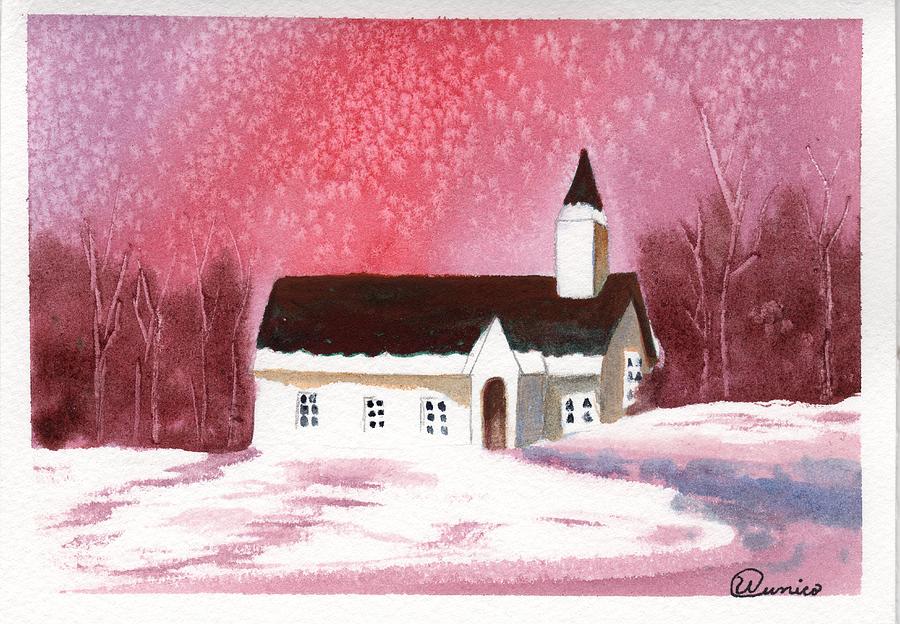 Christmas Painting - Snow Red by Wendy Cunico