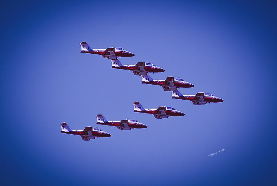 Snowbird V Formation Photograph by DigiArt Diaries by Vicky B Fuller