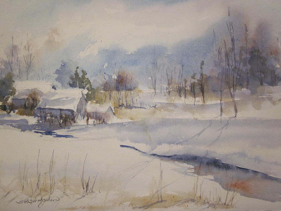 Snowfields Painting by Sandra Strohschein