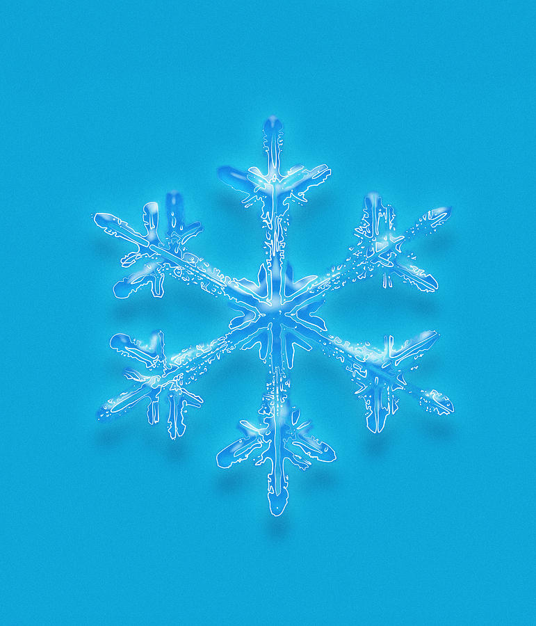 Christmas Photograph - Snowflake by Mehau Kulyk