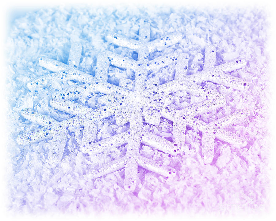 Snowflake winter background Photograph by Anna Om