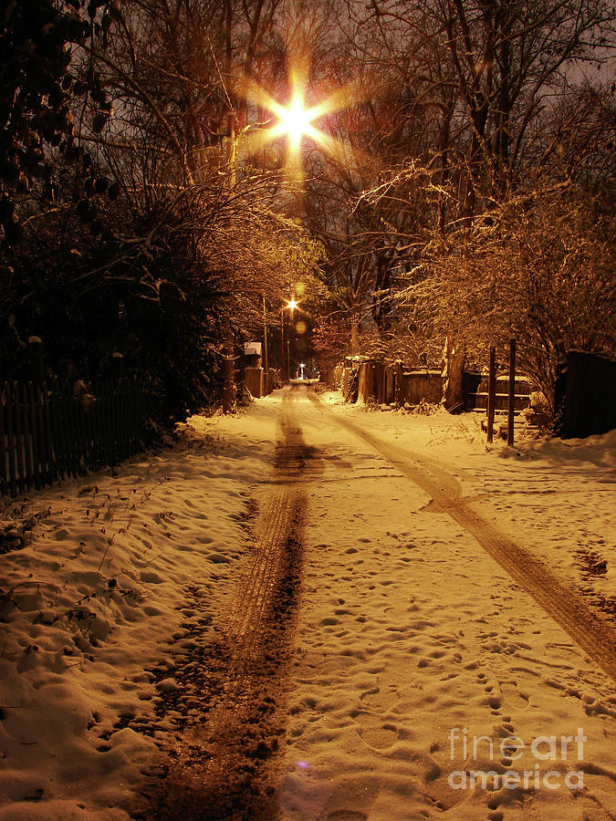 Snowy Alley Photograph by Mark Holbrook