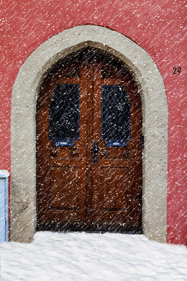 Snowy Door Photograph by Cecil Fuselier