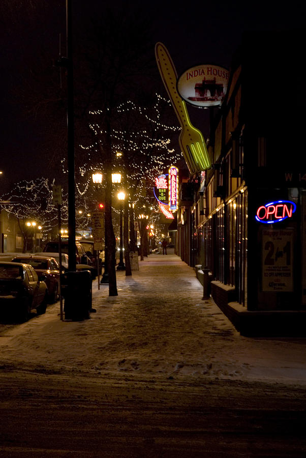 Minneapolis Photograph - Snowy Downtown by Laurianna Murray