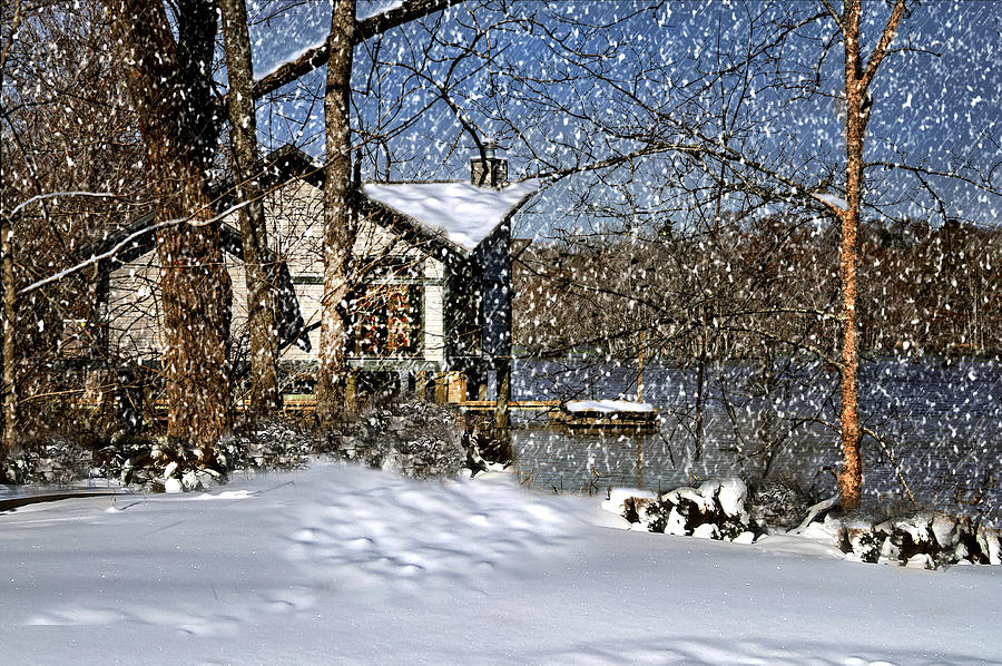 Snowy Evening on the Lake Photograph by Cecil Fuselier
