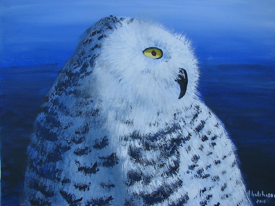 Owl Painting - Snowy Owl by Don Hutchison