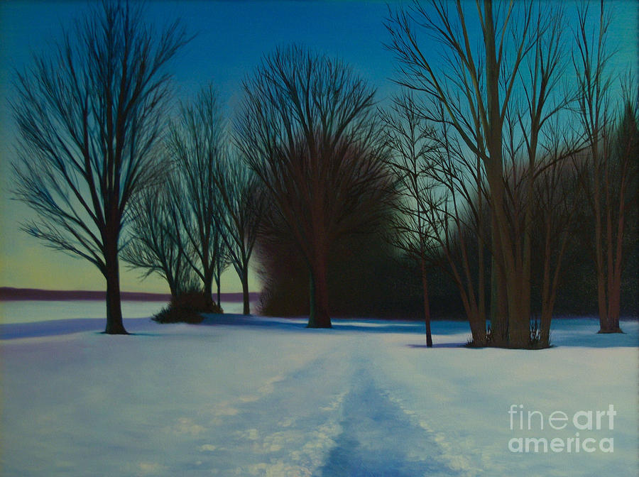 Snowy Path Painting by Stephen Roberson - Fine Art America