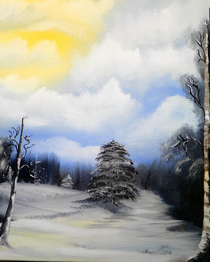 Snowy Sunshine Painting by Amity Traylor - Fine Art America