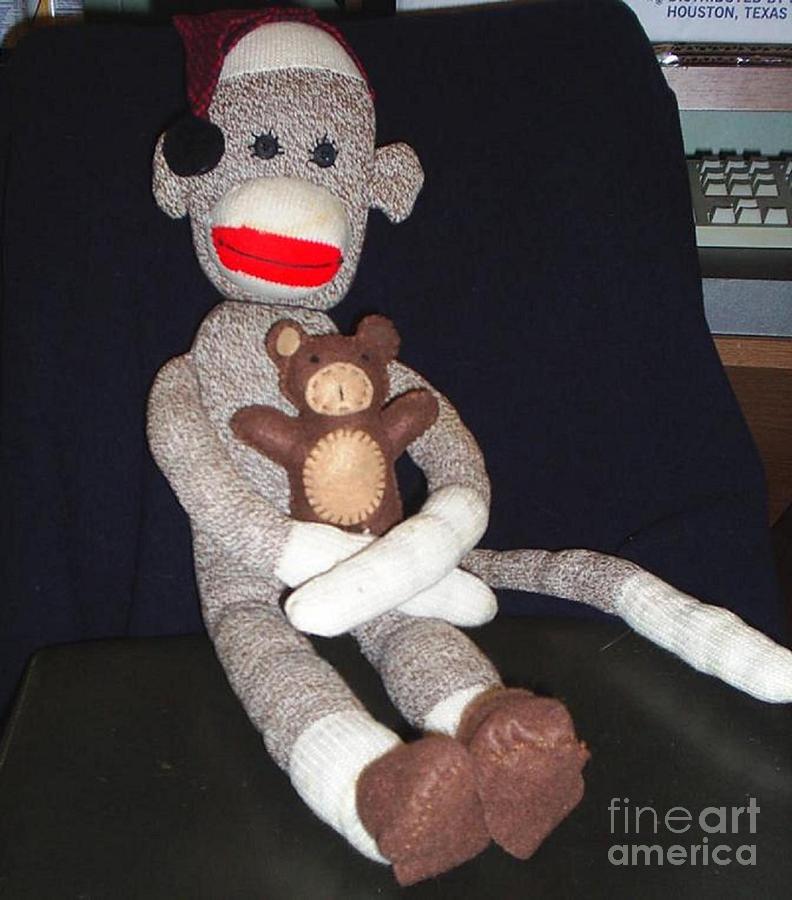 sock monkey teddy bear