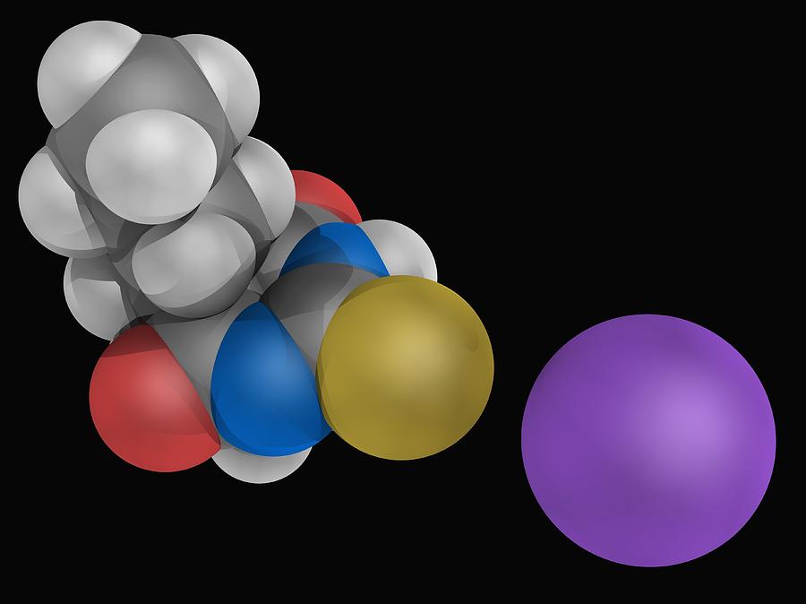 Sodium Thiopental Drug Molecule Digital Art by Laguna Design